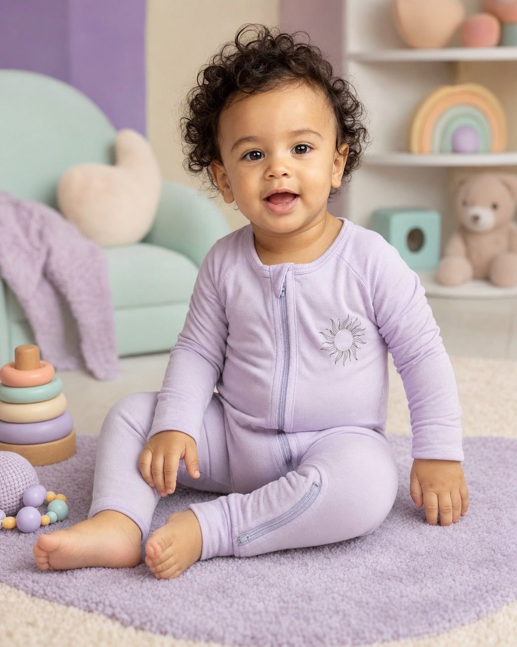Lavender Bamboo Sleepsuit